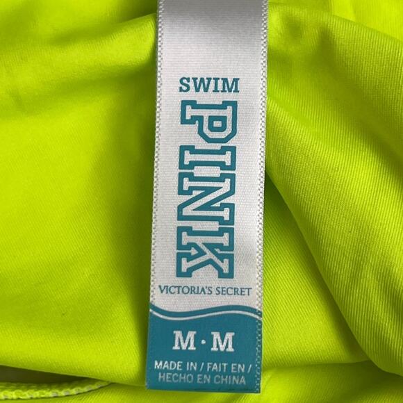 PINK Victoria Secret Lime Green Medium Swim Bottom - Picture 5 of 5